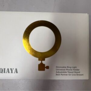 QIAYA Gold Ring Light with Tripod